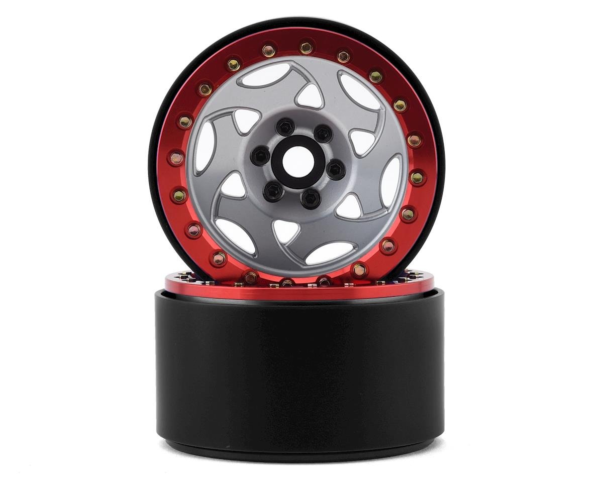 SSD RC 2.2 Champion Beadlock Wheels (Silver/Red) (SSD00345)