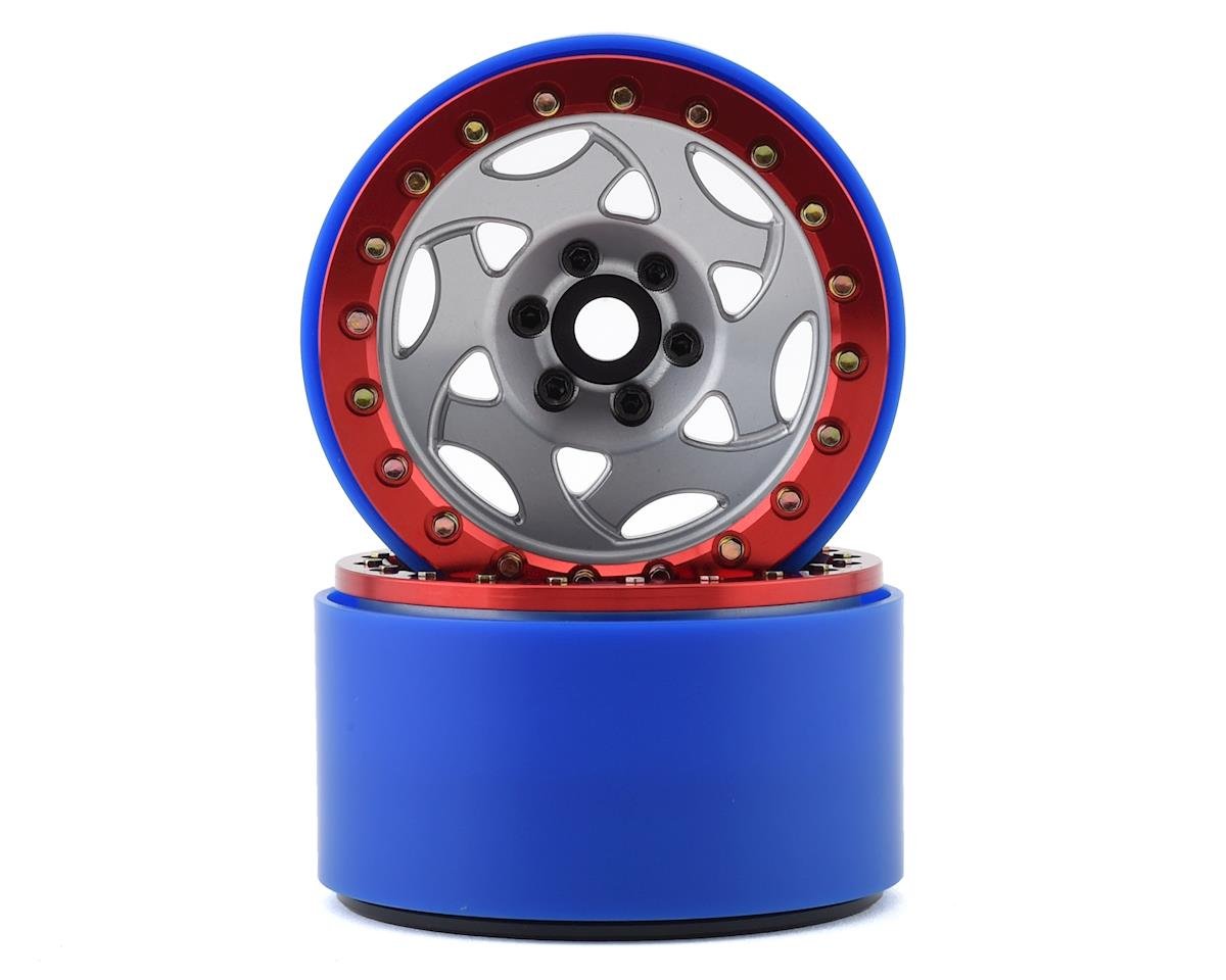 SSD RC 2.2 Champion PL Beadlock Wheels (Silver/Red) (SSD00347)