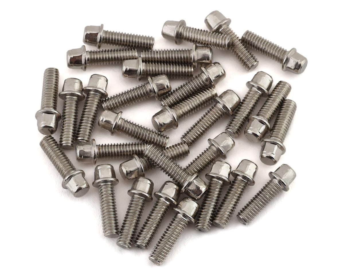 SSD RC 2.5x8mm Scale Wheel Bolts (Silver) (30) (SSD00407)