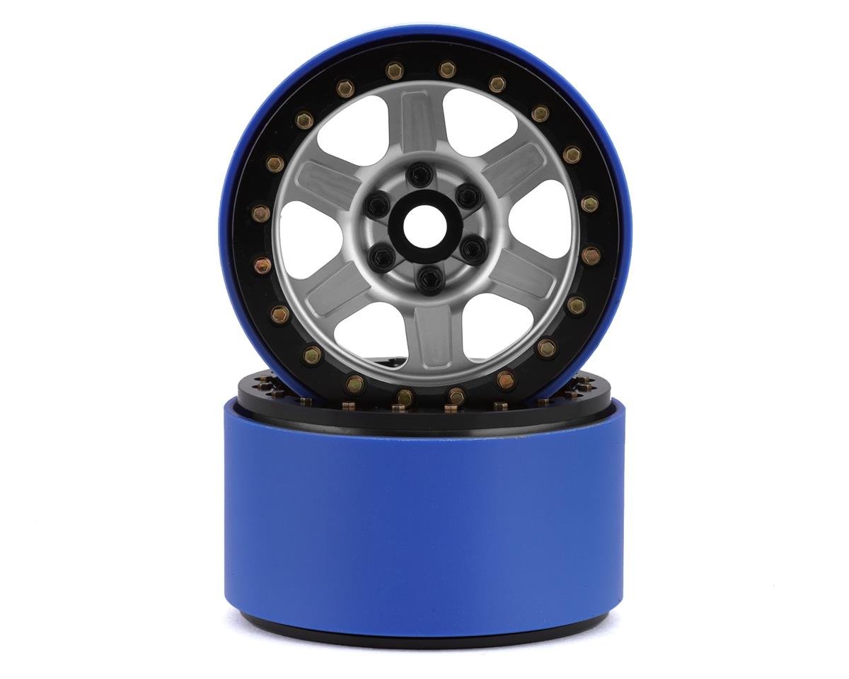 SSD RC Challenger PL 2.2" Beadlock Crawler Wheels (Silver/Black) (2) (SSD00434)