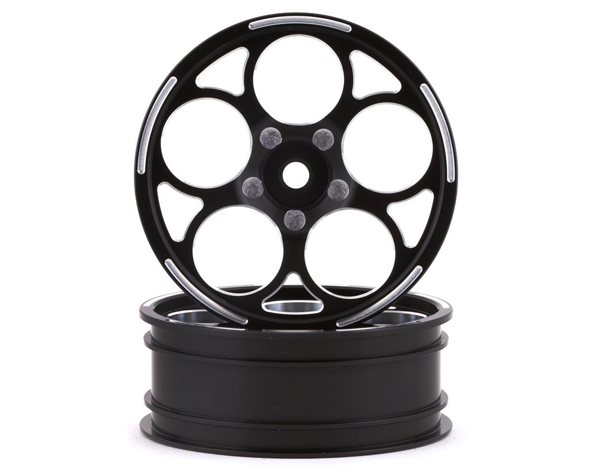 SSD RC 5 Hole Aluminum Front 2.2Ó Drag Racing Wheels (Black) (2) (SSD00473)