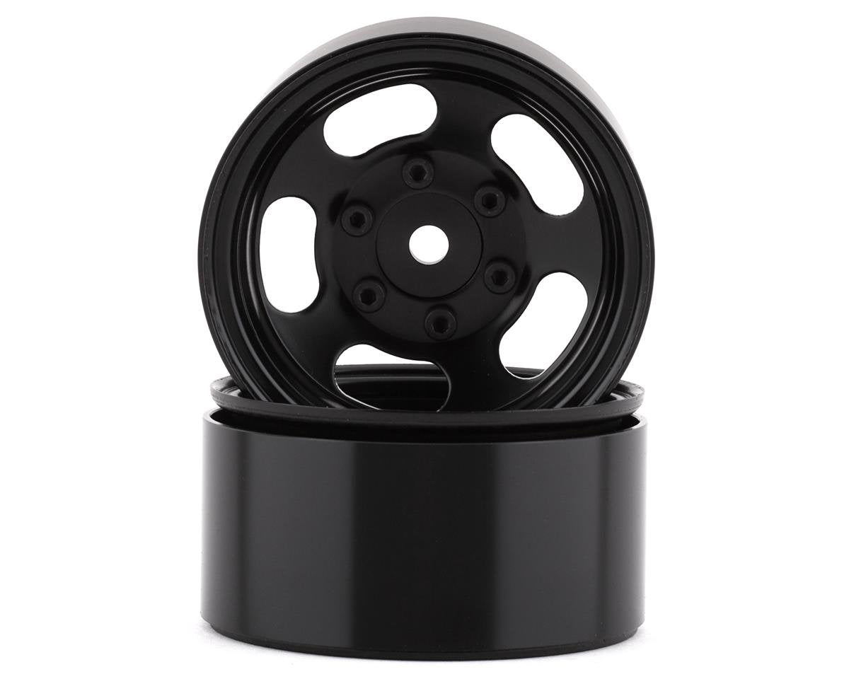 SSD RC Slot 1.55Ó Steel Beadlock Crawler Wheels (Black) (2) (SSD00478)
