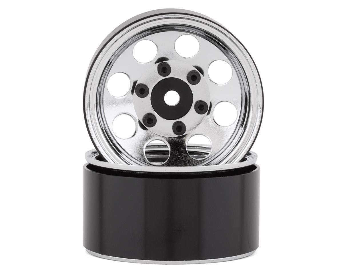 SSD RC 8 Hole 1.55Ó Steel Beadlock Crawler Wheels (Chrome) (2) (SSD00480)