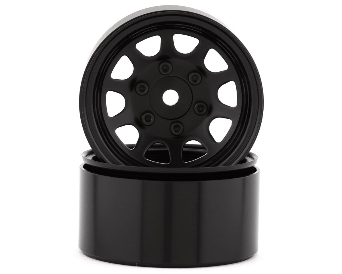 SSD RC D Hole 1.55Ó Steel Beadlock Crawler Wheels (Black) (2) (SSD00488)