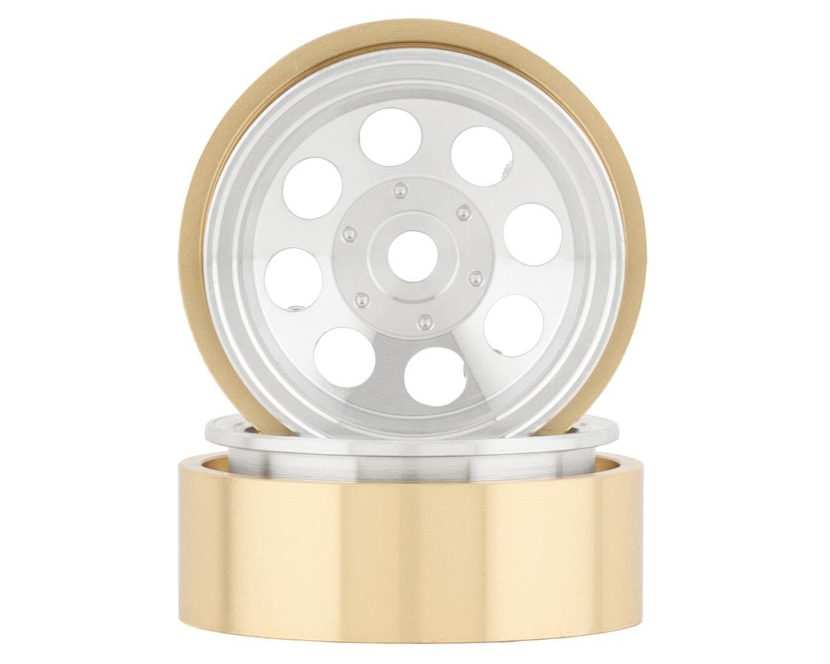 SSD RC 1.0Ó Aluminum/Brass 8 Hole Beadlock Wheels (Silver) (2) (24g) (SSD00499)