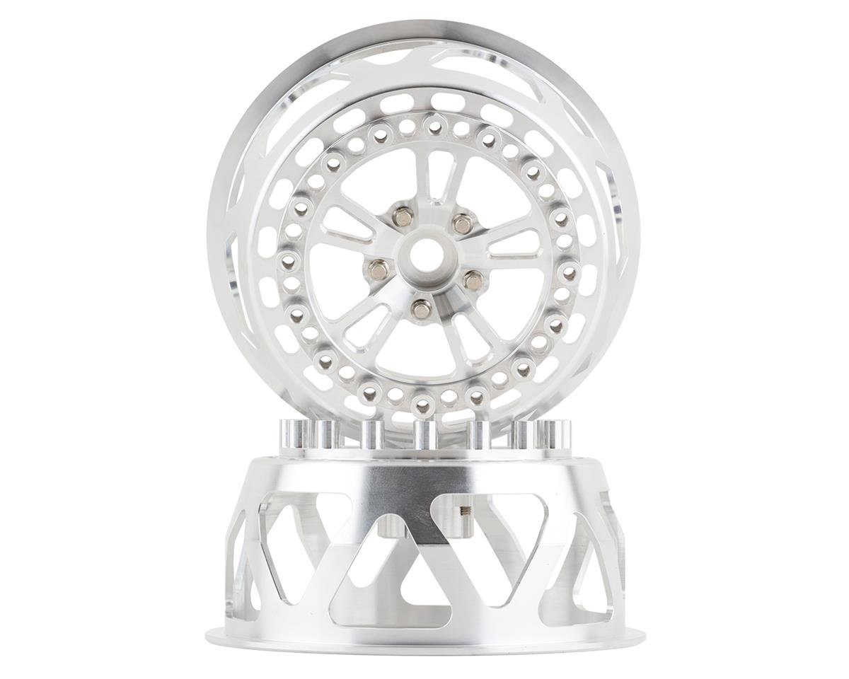 SSD RC V Spoke Lightweight Drag Rear Main Wheel Inserts (Silver) (2) (SSD00517)