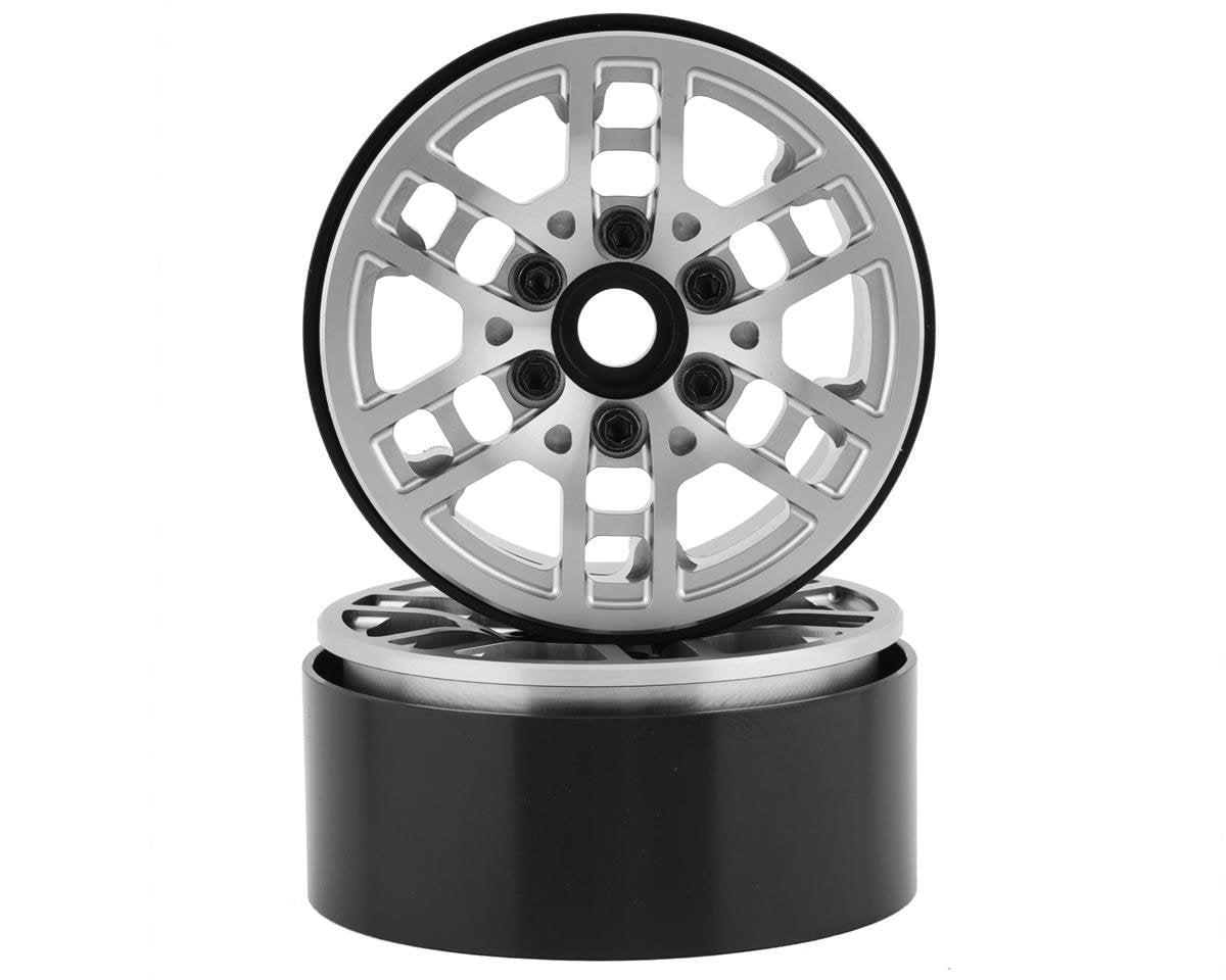 SSD RC Toycoma 1.9" Beadlock Crawler Wheels (Silver) (2) (SSD00531)