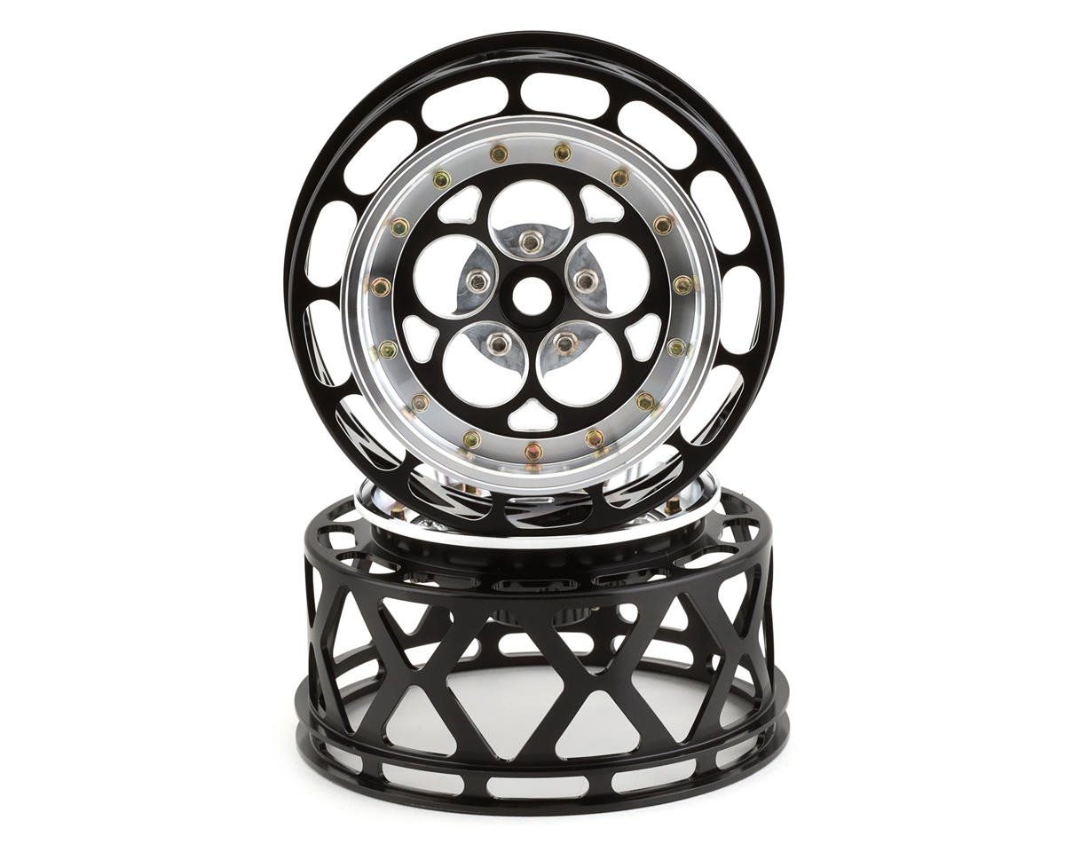 SSD RC 5 Hole One Piece Drag Rear Wheels (Black) (2) (SSD00551)