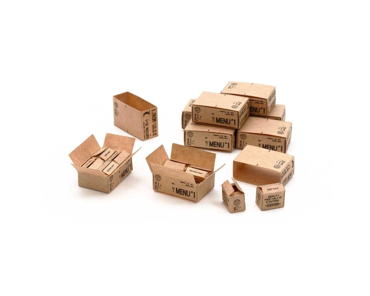 Tamiya U.S. WWII 10-in-1 Ration Cartons 1/35 Model Kit (TAM12689)