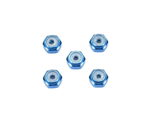 Tamiya JR 2mm Aluminum Lock Nut (Blue) (5) (TAM15500)