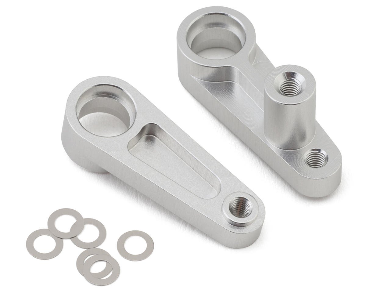 Tamiya BB-01 Aluminum Steering Bellcrank Set (Silver) (2) (TAM22090)