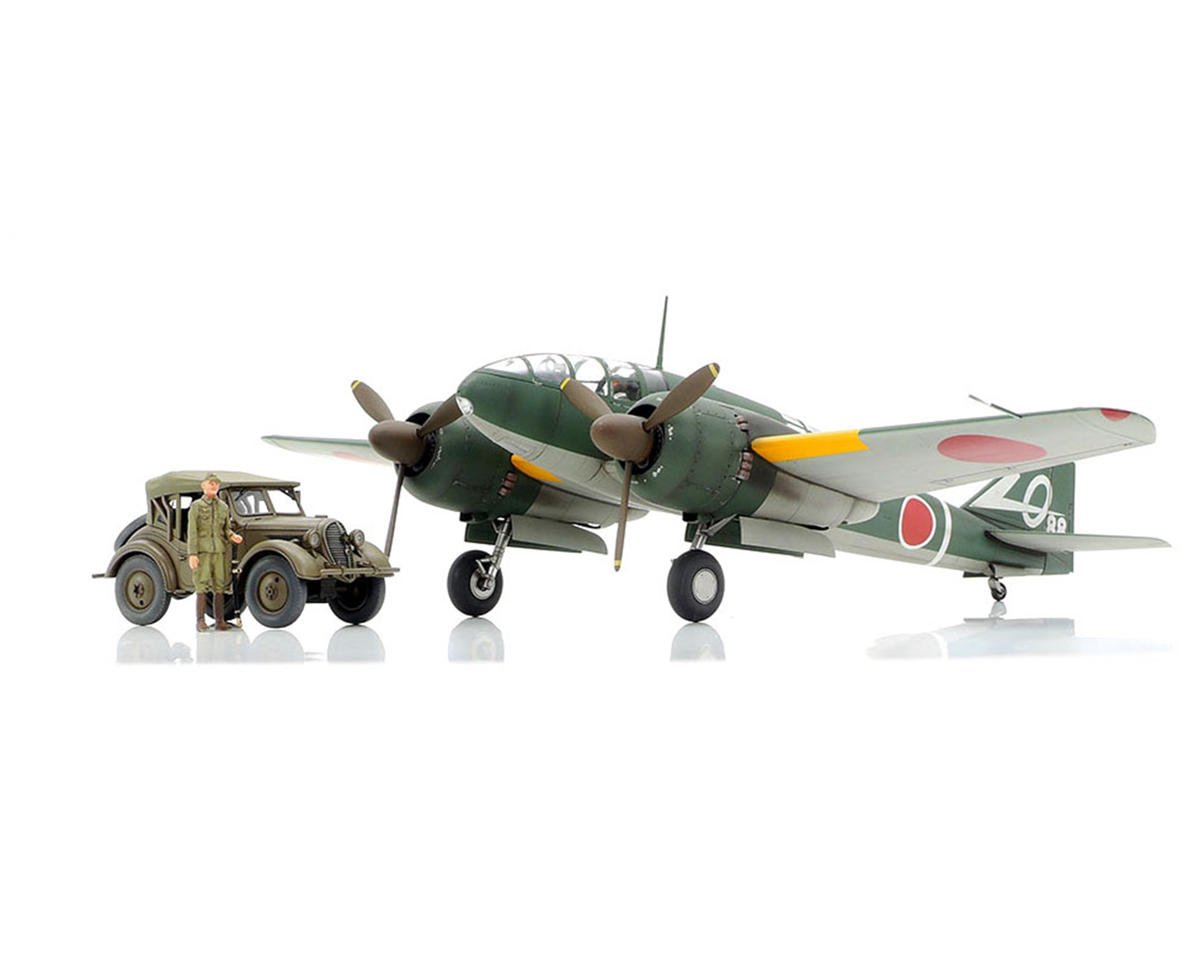 Tamiya 1/48 Mitsubishi Ki-46 III Type 100 & 4x4 Kurogane Plastic Vehicles Model (TAM25217)