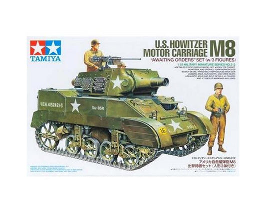 Tamiya 1/35 US Howitzer Motor Carriage M8 w/ 3 Figures (TAM35312)