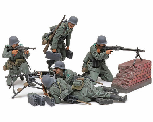 Tamiya 1/35 German Mid-WWII Machine Gun Team Model Kit (TAM35386)