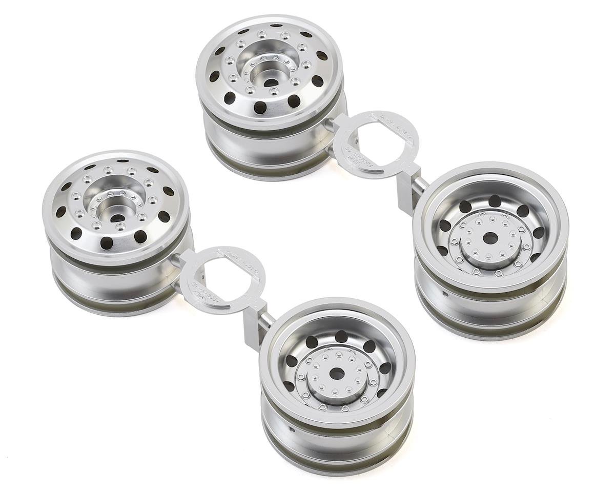 Tamiya TT-01 Type-E Racing Truck Wheels (Matte Chrome) (4) (TAM51588)