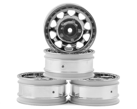 Tamiya BBX Buggy Wheels (Chrome) (4) (Front/Rear) (TAM51715)