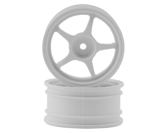 Tamiya 5-Spoke 1/10 On-Road Wheels w/Wheel Nuts (White) (2) (TAM53232)