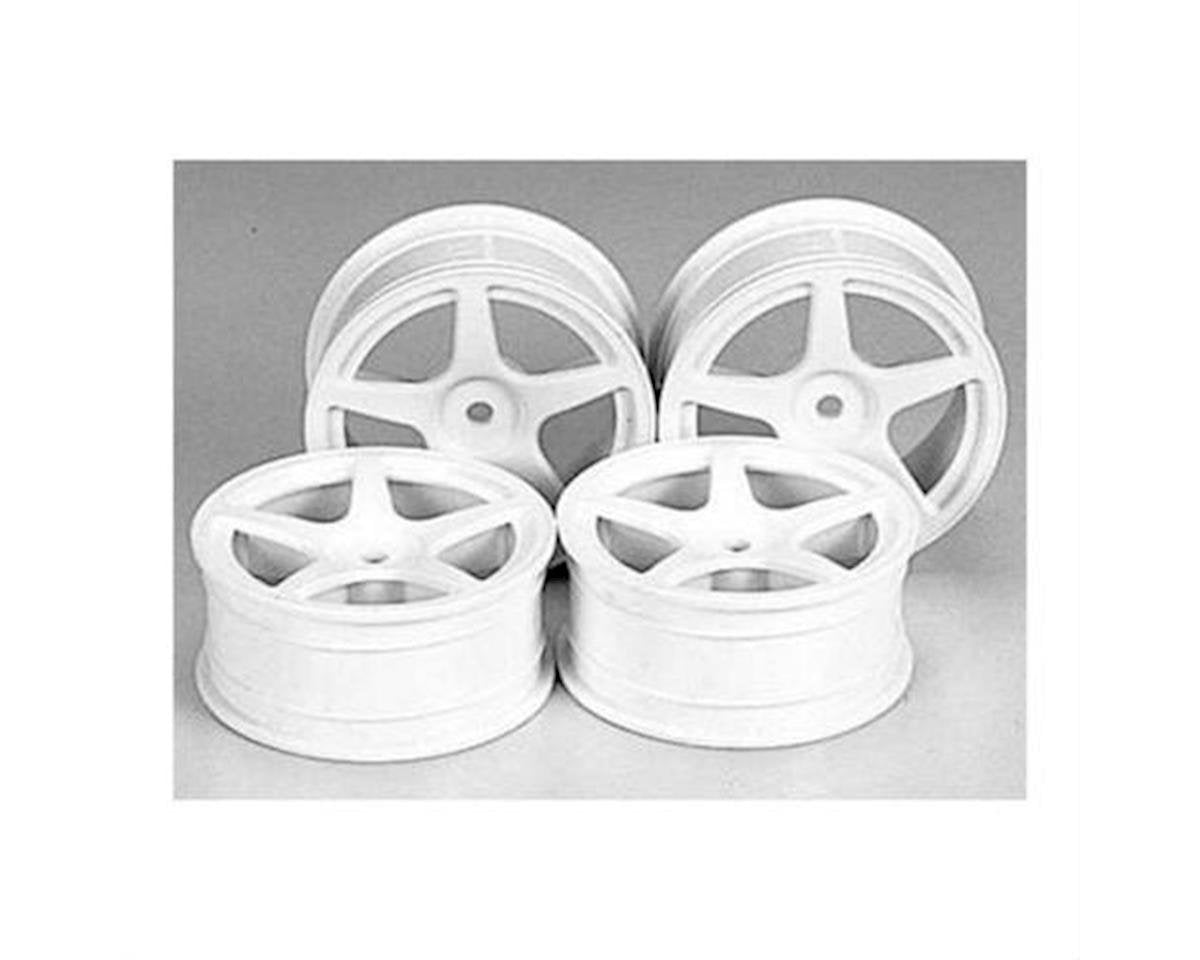 Tamiya 5-Spoke Wheel Medium Narrow (White) (4) (TAM53471)