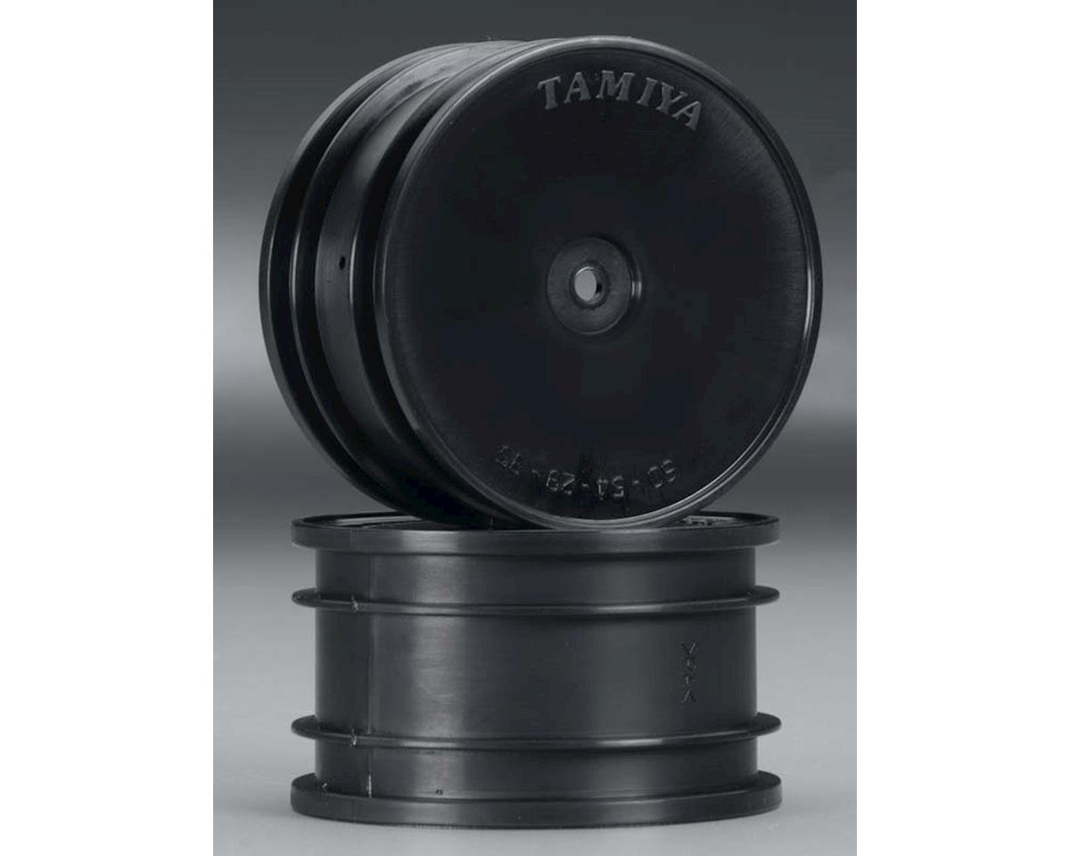 Tamiya 2WD Off-Road Dish Front Wheels Black (60/19) (TAM54338)