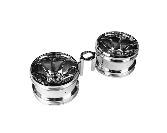 Tamiya 10-Spoke Wheels (Chrome) (GF-01) (TAM54677)