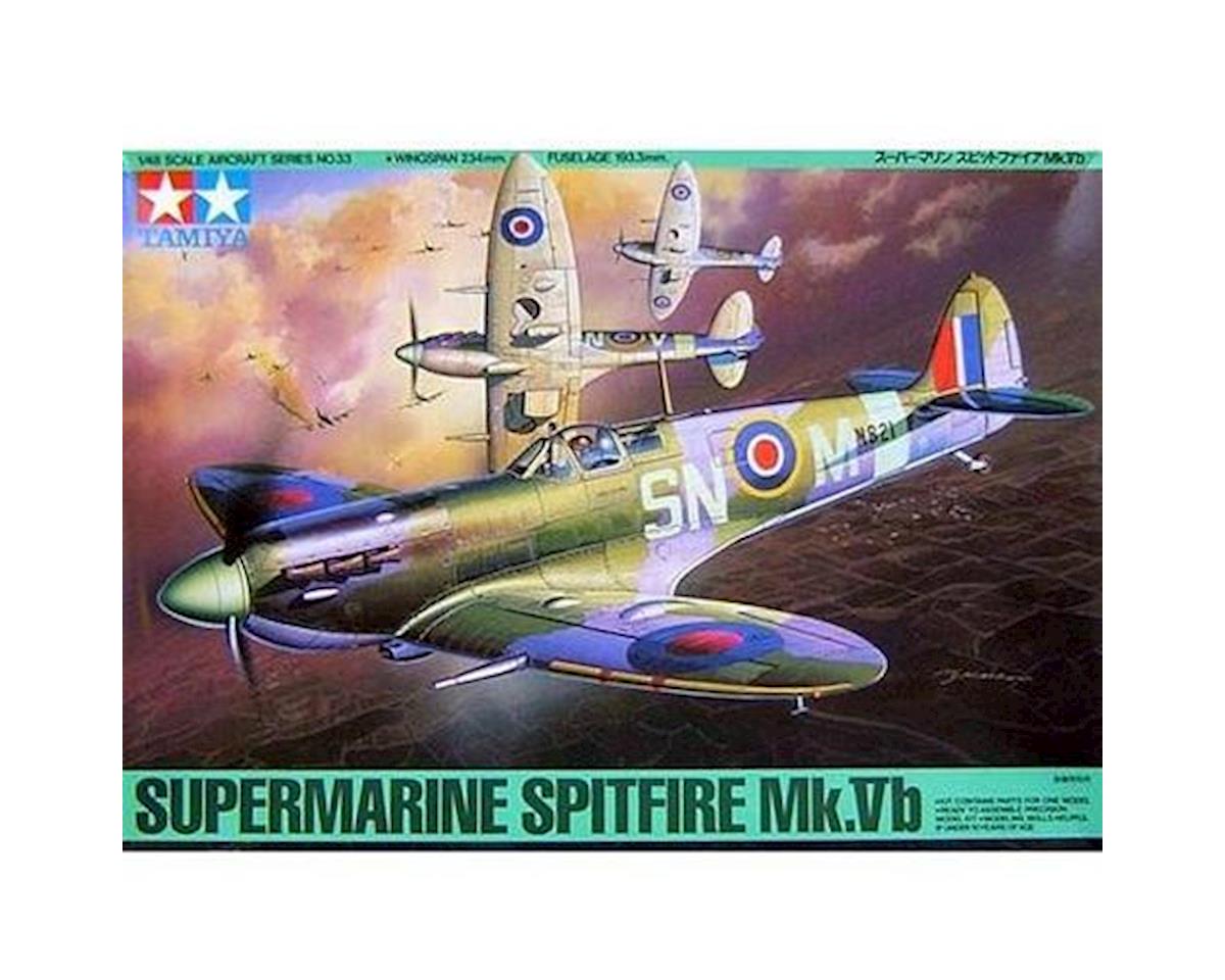 Tamiya 1/48 Supermarine Spitfire MK Vb Airplane Model Kit (TAM61033)