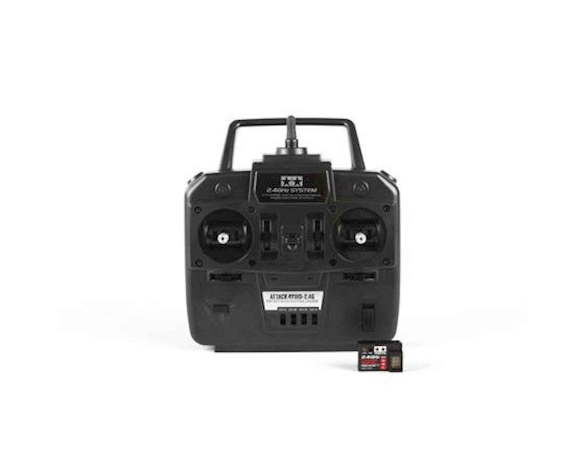 Tamiya Attack 2.4 GHZ Radio System, 4 Channel: 1/14 Semi (TAM7255252)