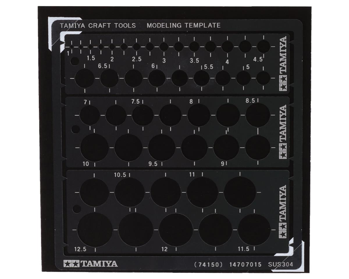 Tamiya Round Modeling Template (1-12.5mm) (TAM74150)