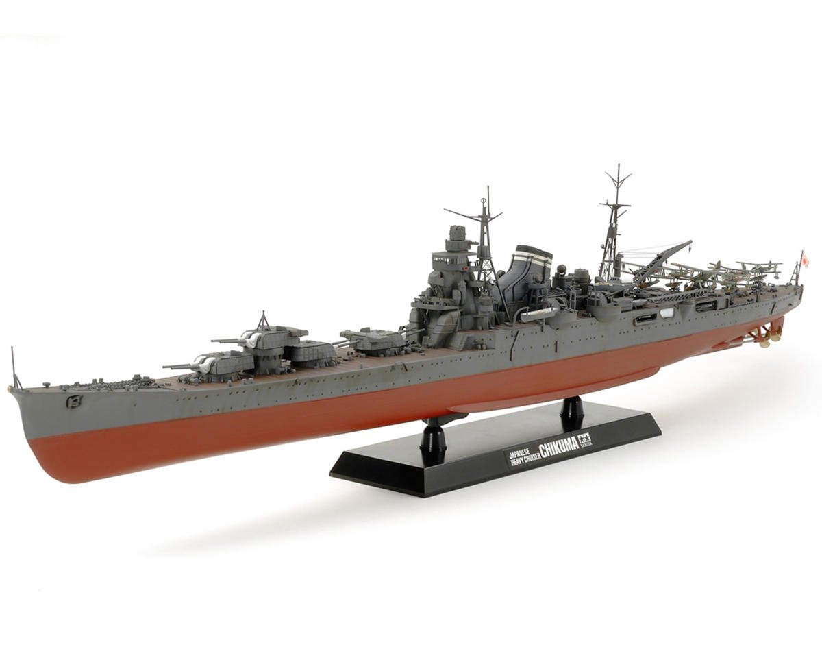 Tamiya 1/350 Japanese Heavy Cruiser Chikuma Plastic Model Kit (TAM78027)