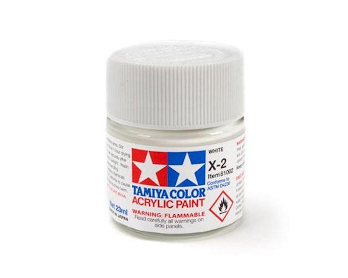 Tamiya X-2 White Gloss Finish Acrylic Paint (23ml) (TAM81002)