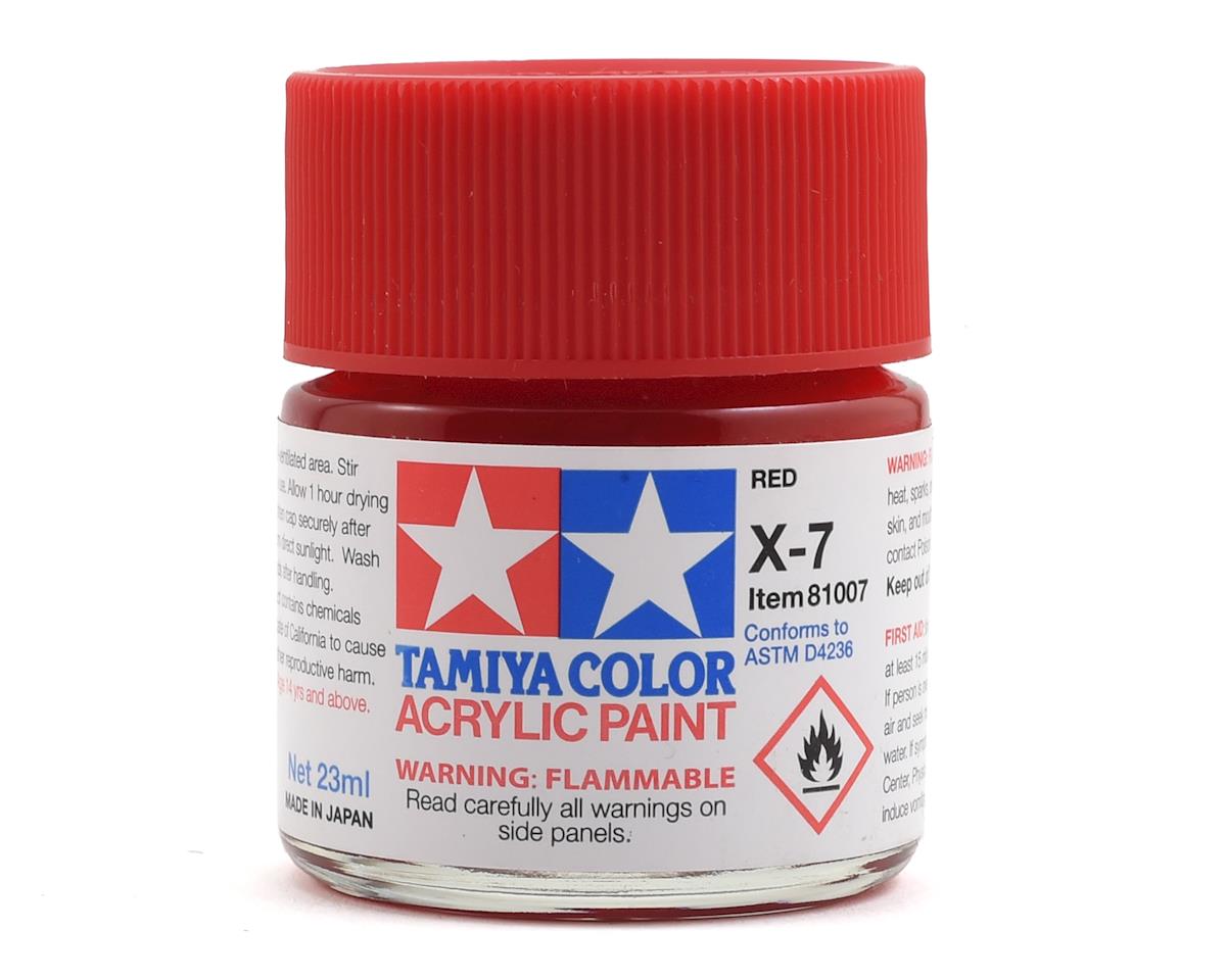 Tamiya X-7 Gloss Finish Red Acrylic Paint (23ml) (TAM81007)