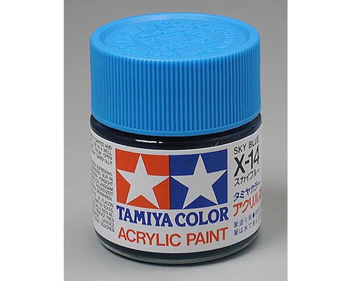 Tamiya X-14 Sky Blue Gloss Finish Acrylic Paint (23ml) (TAM81014)