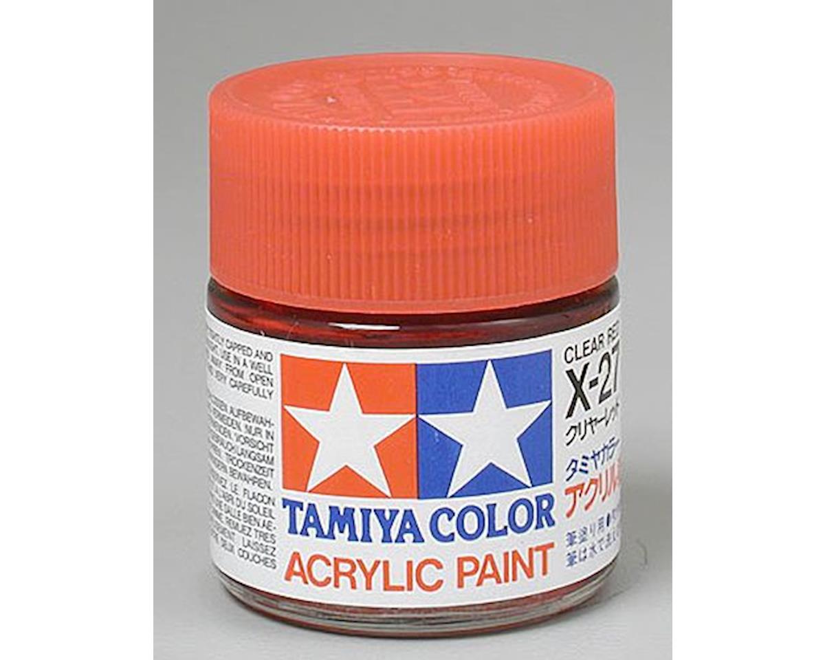 Tamiya X-27 Clear Red Gloss Finish Acrylic Paint (23ml) (TAM81027)