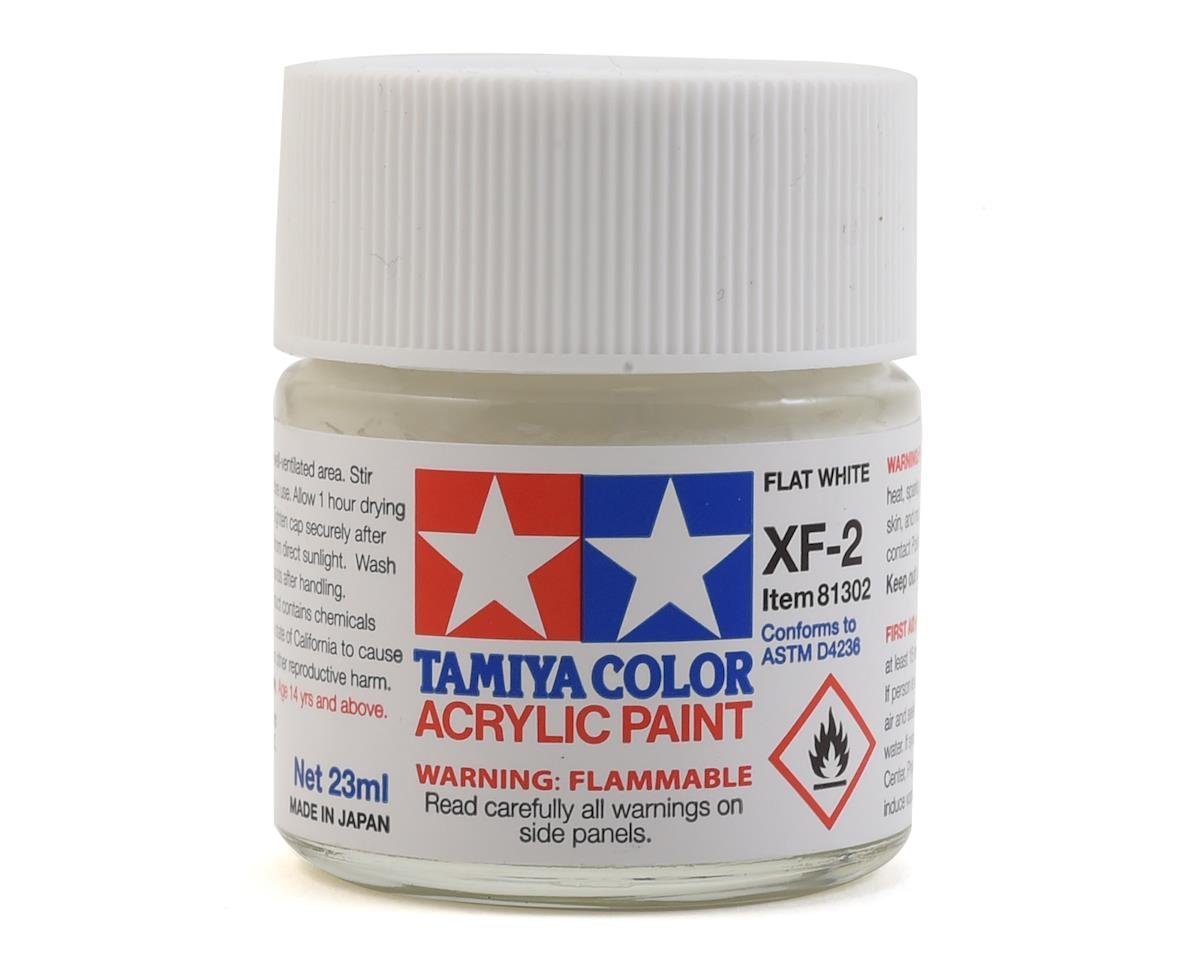 Tamiya XF-2 Flat White Acrylic Paint (23ml) (TAM81302)