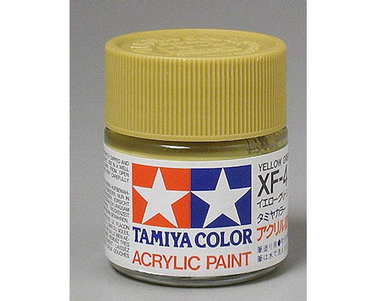 Tamiya XF-4 Flat Yellow Green Acrylic Paint (23ml) (TAM81304)