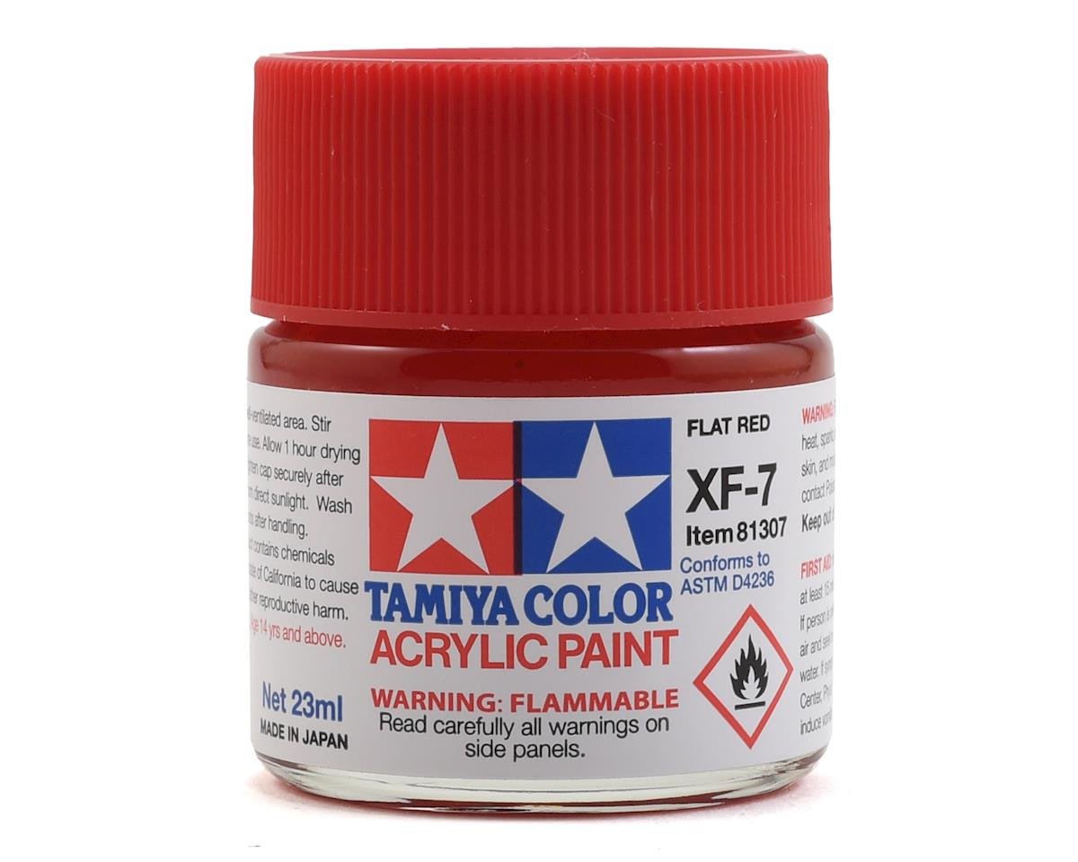 Tamiya XF-7 Flat Red Acrylic Paint (23ml) (TAM81307)