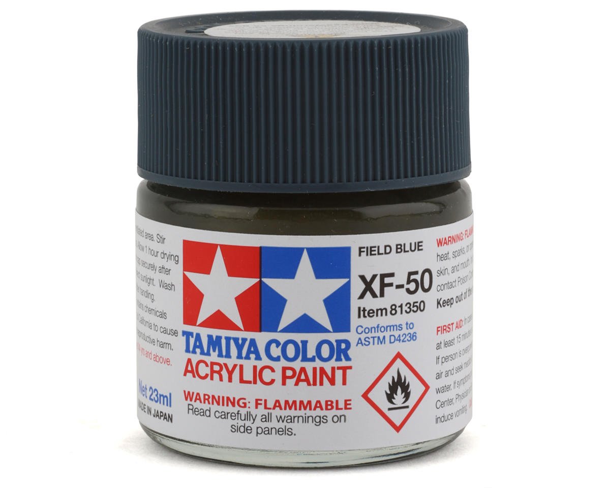 Tamiya XF-50 Flat Field Blue Acrylic Paint (23ml) (TAM81350)