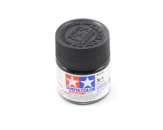 Tamiya X-1 Black Acrylic Paint (10ml) (TAM81501)