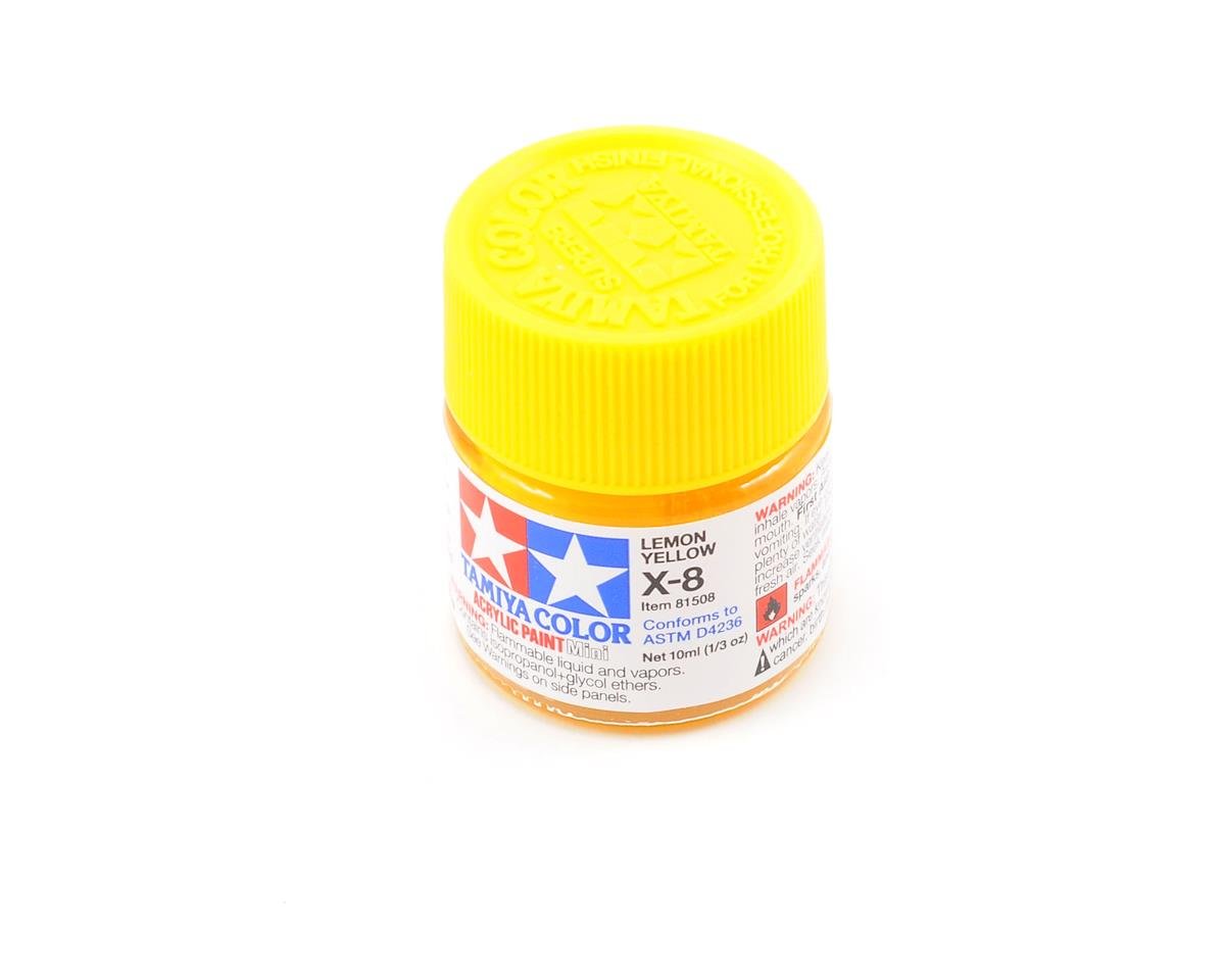 Tamiya X-8 Lemon Yellow Acrylic Paint (10ml) (TAM81508)