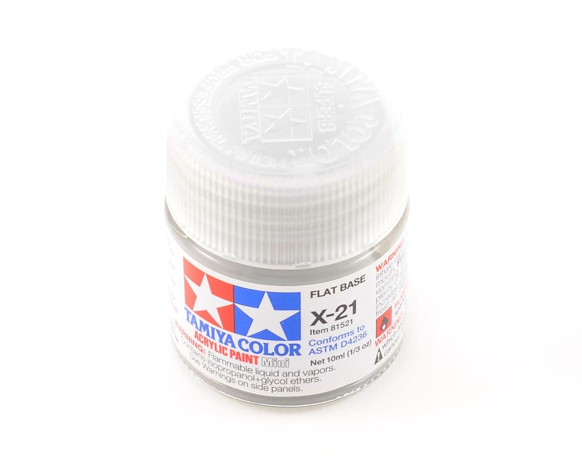 Tamiya X-21 Flat Base Acrylic Paint (10ml) (TAM81521)