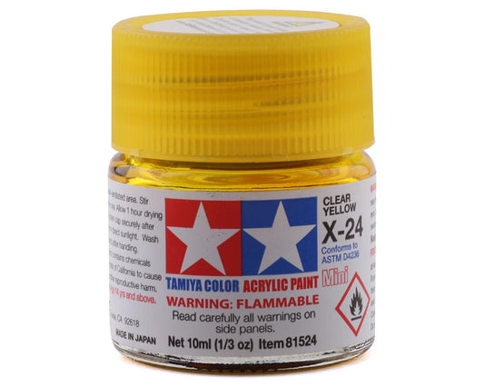 Tamiya X-24 Clear Yellow Acrylic Paint (10ml) (TAM81524)