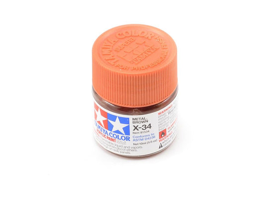 Tamiya X-34 Metallic Brown Acrylic Paint (10ml) (TAM81534)