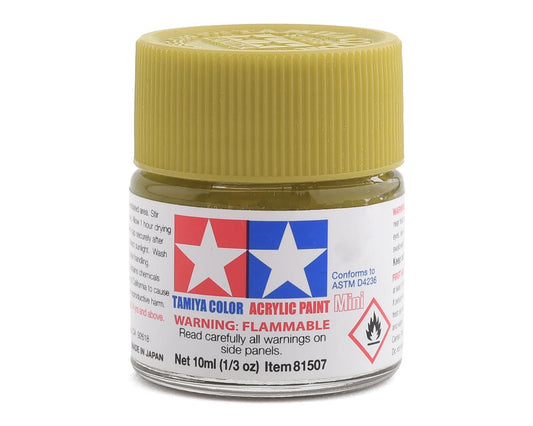 Tamiya XF-4 Flat Yellow Green Acrylic Paint (10ml) (TAM81704)