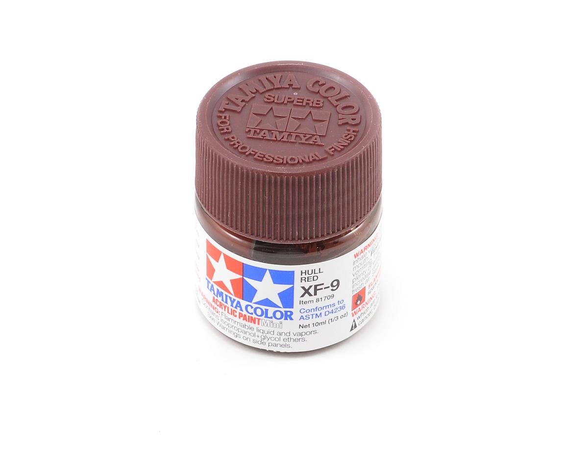 Tamiya XF-9 Flat Hull Red Acrylic Paint (10ml) (TAM81709)
