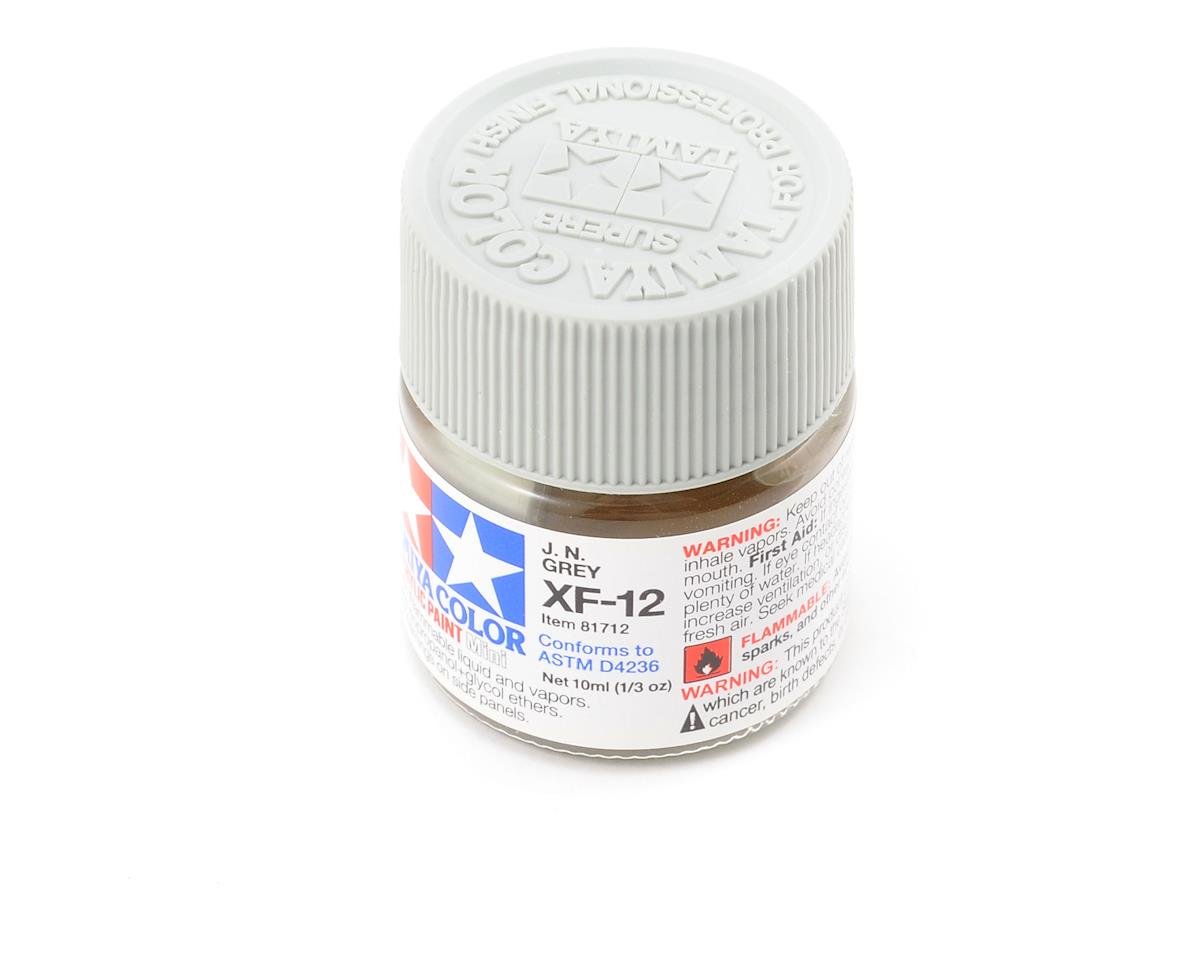 Tamiya XF-12 J.N. Flat Gray Acrylic Paint (10ml) (TAM81712)