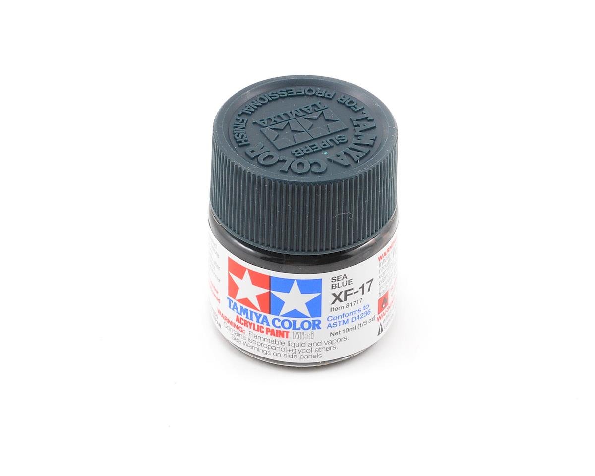Tamiya XF-17 Flat Sea Blue Acrylic Paint (10ml) (TAM81717)