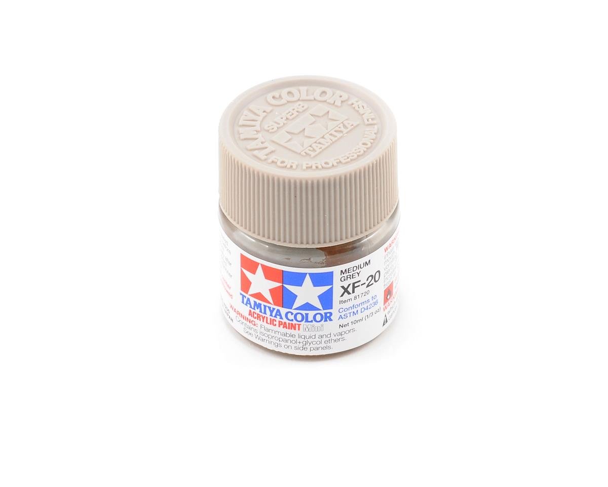Tamiya XF-20 Flat Medium Grey Acrylic Paint (10ml) (TAM81720)