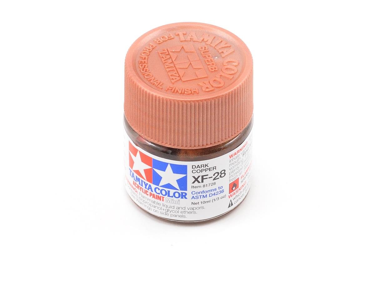 Tamiya XF-28 Flat Dark Copper Acrylic Paint (10ml) (TAM81728)