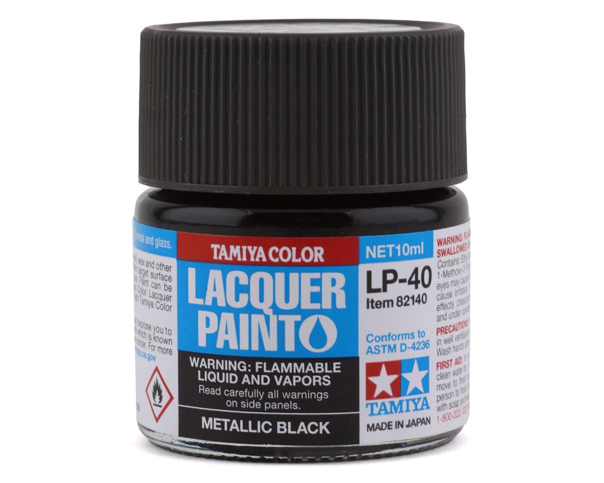 Tamiya LP-40 Metallic Black Lacquer Paint (10ml) (TAM82140)