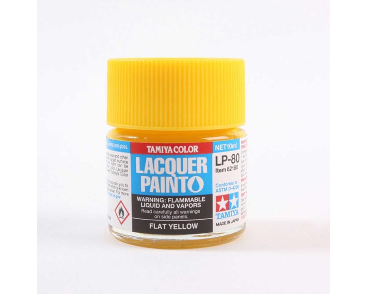 Tamiya LP-80 Flat Yellow Lacquer Paint (10ml) (TAM82180)