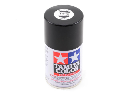 Tamiya TS-6 Matte Black Lacquer Spray Paint (100ml) (TAM85006)